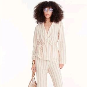 J. Crew Wrap Top Tie Close Elastic Waist Pants Size Small